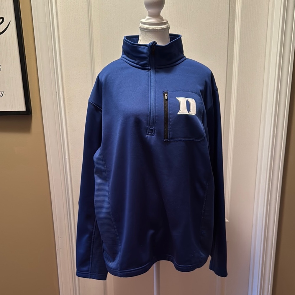 Colosseum Duke Blue Quarter Zip Up Pull-over with High Collar